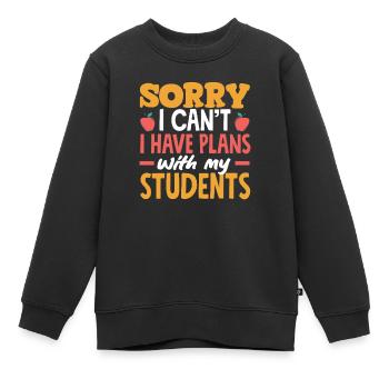 Grundschullehrer Tut Mir Leid, Dass Ich Keine - Kinder Premium Organic Sweatshirt - Schwarz - Vorne - AI Model Kid Female (0cm)