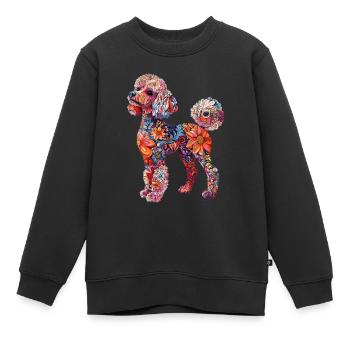 Pudel - Kinder Premium Organic Sweatshirt - Schwarz - Vorne - AI Model Kid Female (0cm)