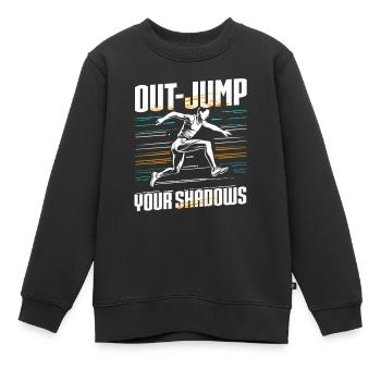 Saut en longueur Saut en longueur-Sautez vos ombres - Sweat Premium enfant bio - noir - Devant - AI Model Kid Female (0cm)
