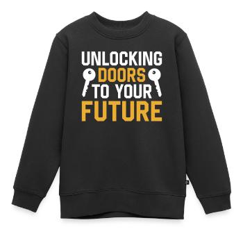 Agents immobiliers Agents immobiliers - Sweat Premium enfant bio - noir - Devant - AI Model Kid Female (0cm)