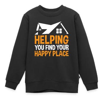 Agents immobiliers Agents immobiliers - Sweat Premium enfant bio - noir - Devant - AI Model Kid Female (0cm)