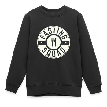 Jeûne intermittent Jeûne intermittent - Sweat Premium enfant bio - noir - Devant - AI Model Kid Female (0cm)