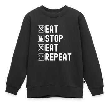 Jeûne intermittent Jeûne intermittent - Sweat Premium enfant bio - noir - Devant - AI Model Kid Female (0cm)