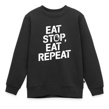 Jeûne intermittent Jeûne intermittent - Sweat Premium enfant bio - noir - Devant - AI Model Kid Female (0cm)