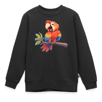 L’ère de l’ara - Sweat Premium enfant bio - noir - Devant - AI Model Kid Female (0cm)