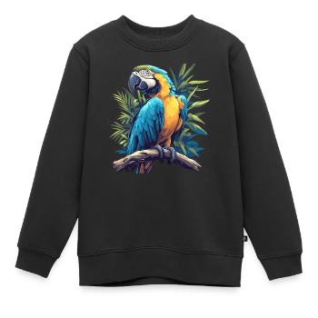 L’ère de l’ara - Sweat Premium enfant bio - noir - Devant - AI Model Kid Female (0cm)