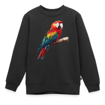 L’ère de l’ara - Sweat Premium enfant bio - noir - Devant - AI Model Kid Female (0cm)