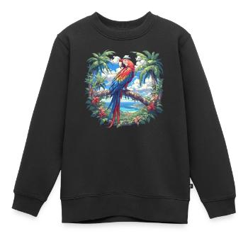 L’ère de l’ara - Sweat Premium enfant bio - noir - Devant - AI Model Kid Female (0cm)