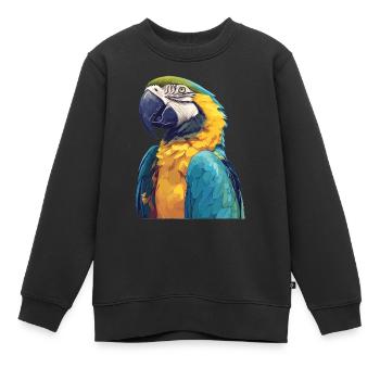 L’ère de l’ara - Sweat Premium enfant bio - noir - Devant - AI Model Kid Female (0cm)