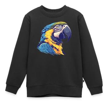 L’ère de l’ara - Sweat Premium enfant bio - noir - Devant - AI Model Kid Female (0cm)