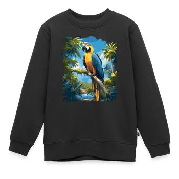 L’ère de l’ara - Sweat Premium enfant bio - noir - Devant - AI Model Kid Female (0cm)