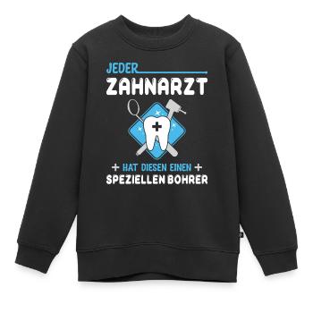 Zahnarzt Zahnhygieniker Zahnarztpraxis stomatologe - Kinder Premium Organic Sweatshirt - Schwarz - Vorne - AI Model Kid Female (0cm)