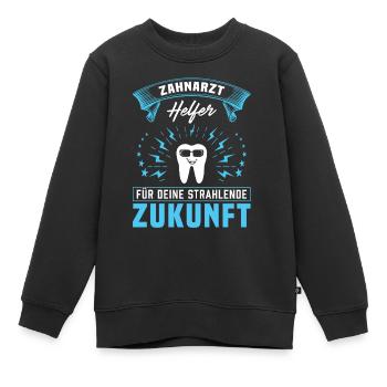 Zahnarzt Zahnhygieniker Zahnarztpraxis stomatologe - Kinder Premium Organic Sweatshirt - Schwarz - Vorne - AI Model Kid Female (0cm)