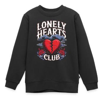 Lonely Hearts Club – Anti-Saint-Valentin - Sweat Premium enfant bio - noir - Devant - AI Model Kid Female (0cm)