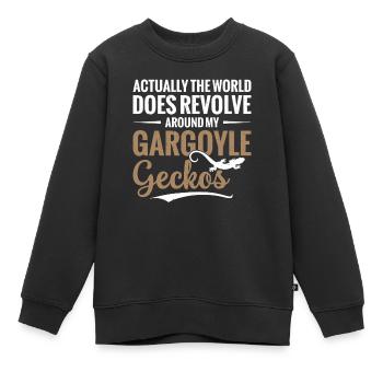 Eigentlich Dreht Sich Die Welt Um Meinen - Kinder Premium Organic Sweatshirt - Schwarz - Vorne - AI Model Kid Female (0cm)