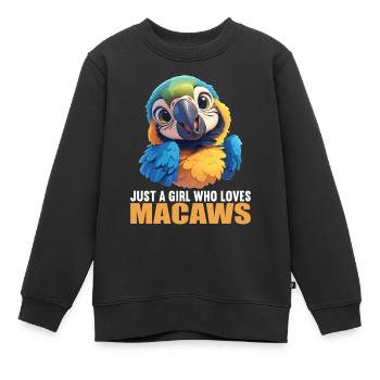 L’ère de l’ara - Sweat Premium enfant bio - noir - Devant - AI Model Kid Female (0cm)