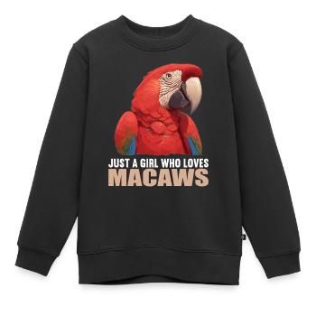 L’ère de l’ara - Sweat Premium enfant bio - noir - Devant - AI Model Kid Female (0cm)