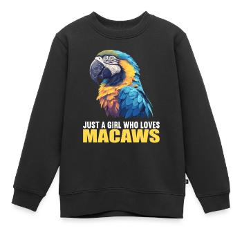 L’ère de l’ara - Sweat Premium enfant bio - noir - Devant - AI Model Kid Female (0cm)