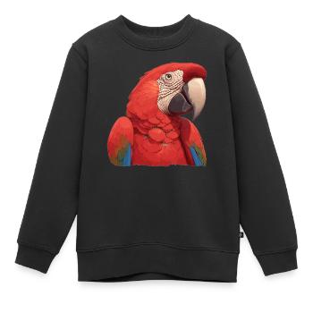 L’ère de l’ara - Sweat Premium enfant bio - noir - Devant - AI Model Kid Female (0cm)