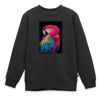 L’ère de l’ara - Sweat Premium enfant bio - noir - Devant - AI Model Kid Female (0cm)