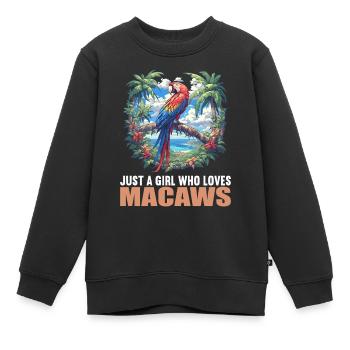 L’ère de l’ara - Sweat Premium enfant bio - noir - Devant - AI Model Kid Female (0cm)