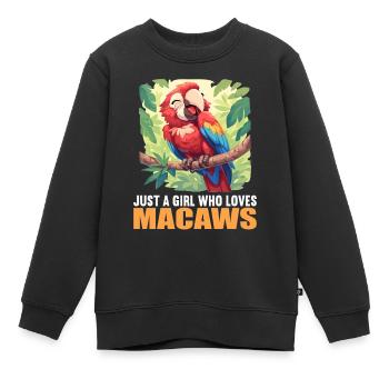 L’ère de l’ara - Sweat Premium enfant bio - noir - Devant - AI Model Kid Female (0cm)
