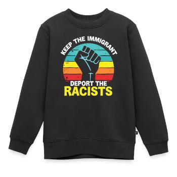 Antirassismus Vielfalt, Gerechtigkeit & Gleichheit - Kinder Premium Organic Sweatshirt - Schwarz - Vorne - AI Model Kid Female (0cm)