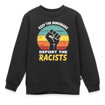 Antirassismus Vielfalt, Gerechtigkeit & Gleichheit - Kinder Premium Organic Sweatshirt - Schwarz - Vorne - AI Model Kid Female (0cm)