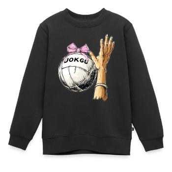Kokette Schleife Jokgu Muttertag Rosa Schleife - Kinder Premium Organic Sweatshirt - Schwarz - Vorne - AI Model Kid Female (0cm)