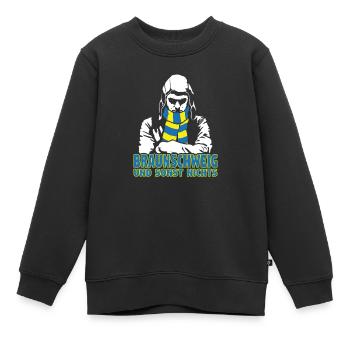 Braunschweig und sonst nichts - Kinder Premium Organic Sweatshirt - Schwarz - Vorne - AI Model Kid Female (0cm)