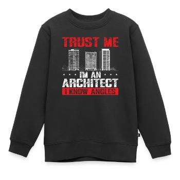 Architecte Architecture Cadeau Étudiant en architecture - Sweat Premium enfant bio - noir - Devant - AI Model Kid Female (0cm)