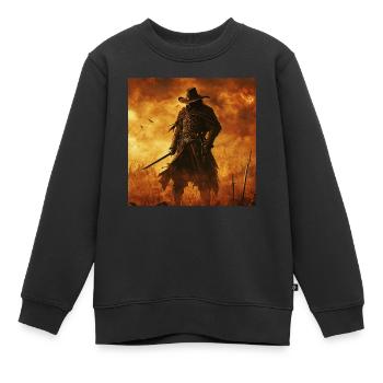 Cowboy - Kinder Premium Organic Sweatshirt - Schwarz - Vorne - AI Model Kid Female (0cm)