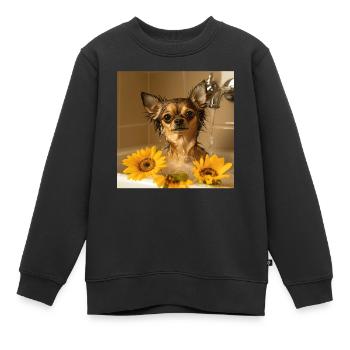Chihuahua - Kinder Premium Organic Sweatshirt - Schwarz - Vorne - AI Model Kid Female (0cm)