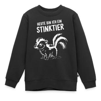 Stinktier Kostüm Tier lustig Karneval Fasching - Kinder Premium Organic Sweatshirt - Schwarz - Vorne - AI Model Kid Female (0cm)
