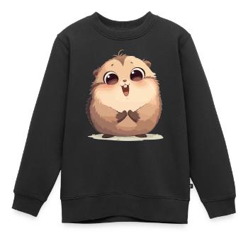 Marmottes Marmottes - Sweat Premium enfant bio - noir - Devant - AI Model Kid Female (0cm)