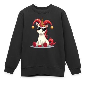 Karneval Karneval Einhorn Fasching Karneval Kostüm - Kinder Premium Organic Sweatshirt - Schwarz - Vorne - AI Model Kid Female (0cm)