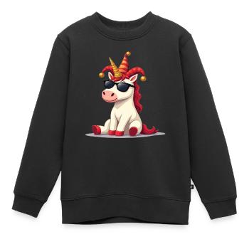 Karneval Karneval Einhorn Fasching Karneval Kostüm - Kinder Premium Organic Sweatshirt - Schwarz - Vorne - AI Model Kid Female (0cm)