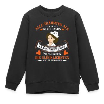 Krankenschwester Krankenpfleger - Kinder Premium Organic Sweatshirt - Schwarz - Vorne - AI Model Kid Female (0cm)