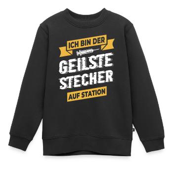 Krankenschwester Krankenpfleger - Kinder Premium Organic Sweatshirt - Schwarz - Vorne - AI Model Kid Female (0cm)