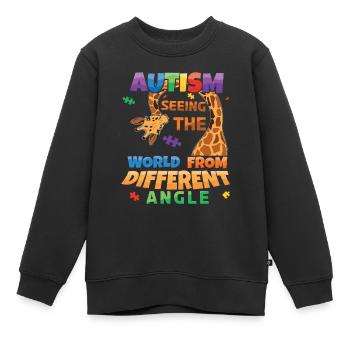 Autismus Die Welt Aus Anderer Perspektive Sehen - Kinder Premium Organic Sweatshirt - Schwarz - Vorne - AI Model Kid Female (0cm)