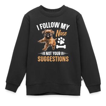Je suis mon nez, pas vos suggestions - Sweat Premium enfant bio - noir - Devant - AI Model Kid Female (0cm)