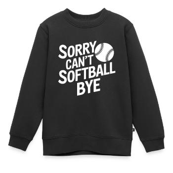 Softball Joueur de softball Drôle de cadeau de softball - Sweat Premium enfant bio - noir - Devant - AI Model Kid Female (0cm)