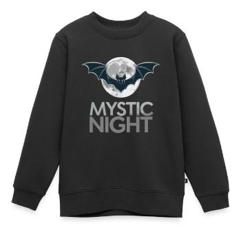 NUIT MYSTIQUE DE LA CHAUVE-SOURIS - Sweat Premium enfant bio - noir - Devant - AI Model Kid Female (0cm)