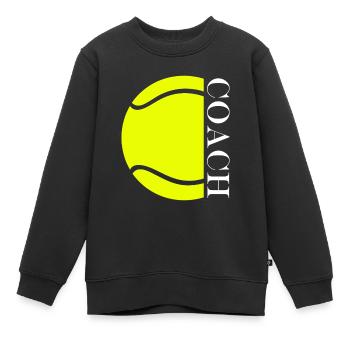 Tennistrainer - Kinder Premium Organic Sweatshirt - Schwarz - Vorne - AI Model Kid Female (0cm)