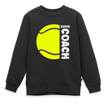 Tennistrainer - Kinder Premium Organic Sweatshirt - Schwarz - Vorne - AI Model Kid Female (0cm)