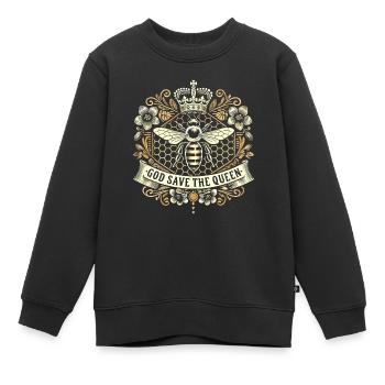 Gott schütze die Königin - Kinder Premium Organic Sweatshirt - Schwarz - Vorne - AI Model Kid Female (0cm)