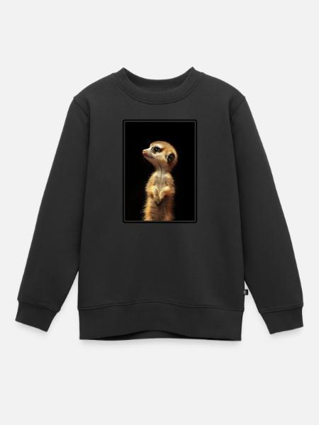 Meerkat Erdmännchen - Kids Premium Organic Sweatshirt - black