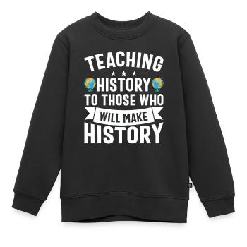 Appréciation du professeur d’histoire Cours d’histoire - Sweat Premium enfant bio - noir - Devant - AI Model Kid Female (0cm)