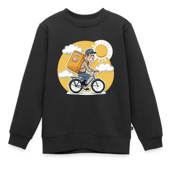 YOUR MAIL CARRIER - Kids Premium Organic Sweatshirt - black - Front - AI Model Kid Female (0cm)