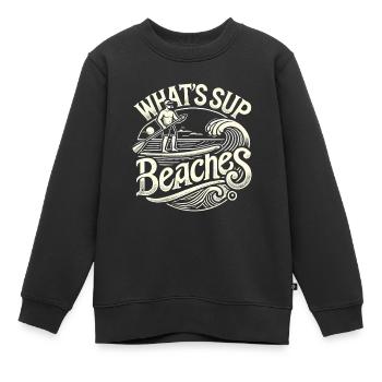 Was ist SUP Strände - Kinder Premium Organic Sweatshirt - Schwarz - Vorne - AI Model Kid Female (0cm)